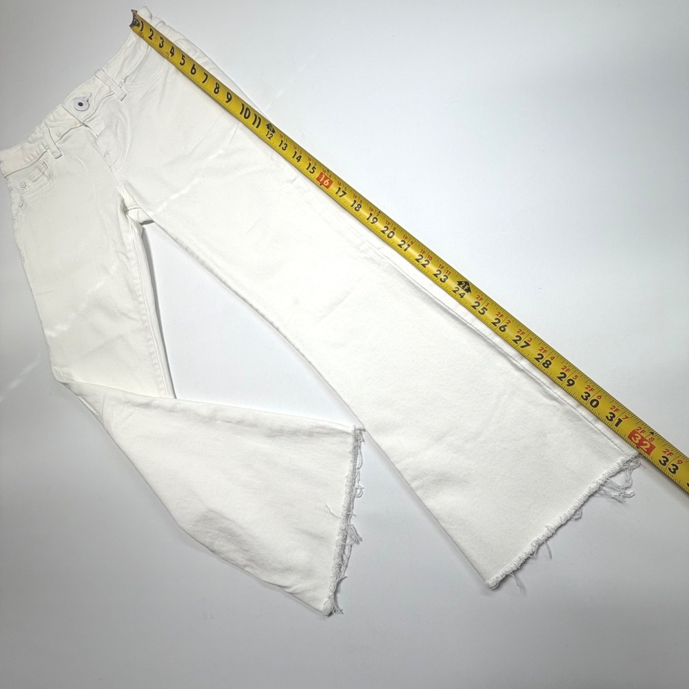 DL1961 Lara Cropped Flare Jeans – White Porcelain – Size 25 - Picture 3 of 12